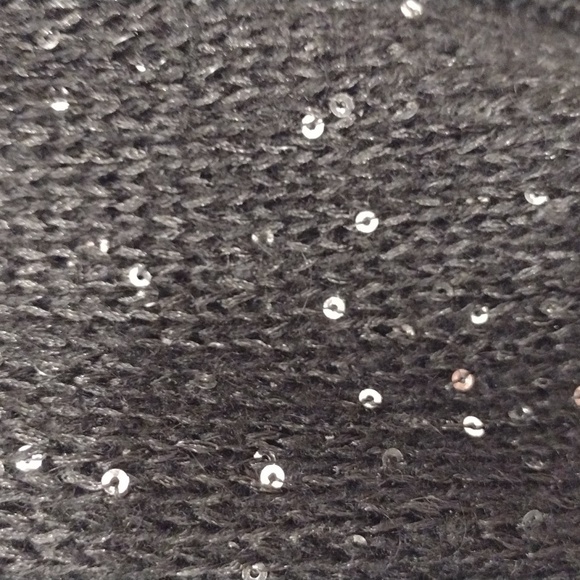NWOT H&M Divided Black Knit Sequins Shrug Sweater Cardigan Size Small Size 4 - Picture 3 of 16